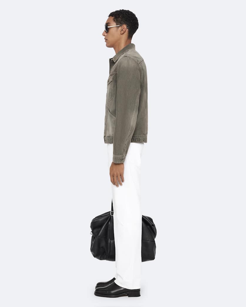Regular-Fit Denim Trucker Jacket KHAKI GREY | ALLSAINTS